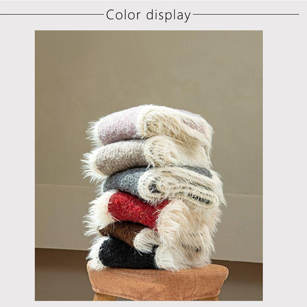 Thick Plush Long Scarf Soft Luxury Wraps Shawl Vintage Ladies Neck Warmer Scarves  Outdoor Warm