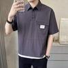 Stylish Men's Summer Polo Shirt - Loose Fit, Trendy Hong Kong and Korean-Inspired Design, All-Match Short-Sleeve Top