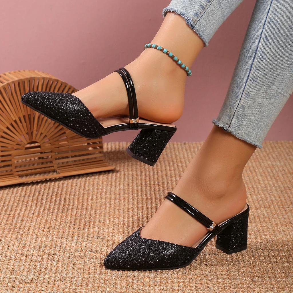 Fashion Sandals for Woman Summer Fashion High Heels Shallow Women Casual Pointed Toe Pumps Shoes for Women Wedding Party Heeled Sandal