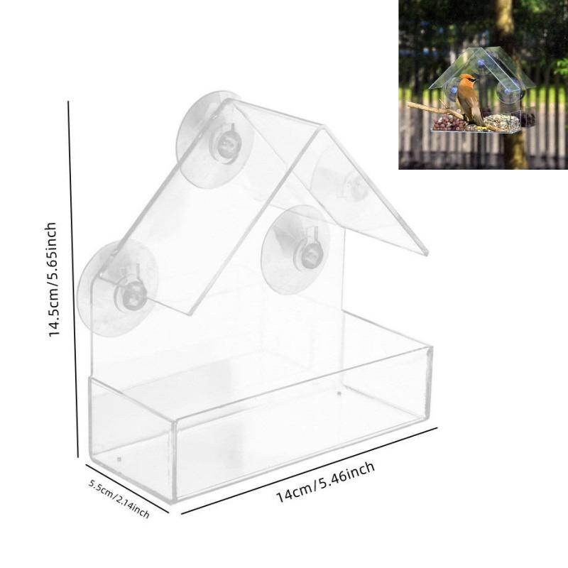 Vogelfutterspender ohne Schmutz, automatischer Futterspender für Papageien, Futterbehälter aus Acryl, Käfigzubehör für kleine und mittelgroße Sittiche