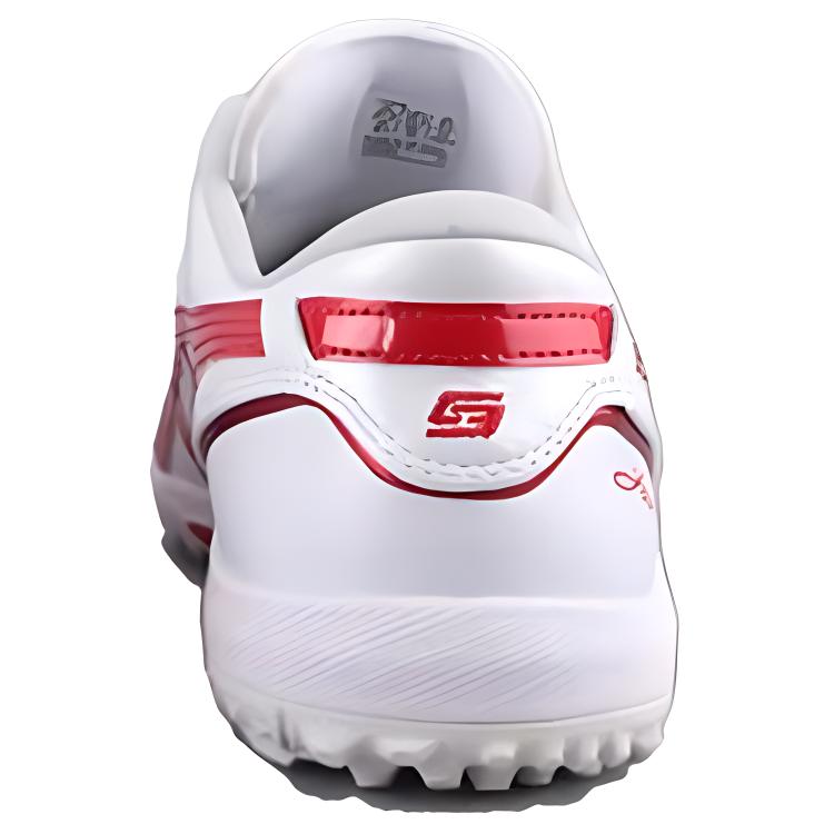 Asics C3 TF Turf Soccer Shoes Unisex White Red Casual 1113A032111