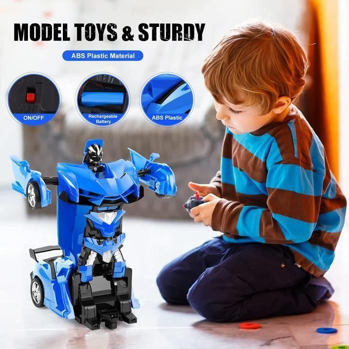 Transformable Robot Car Toy - ZGEER - 2in1 Deformation - Blue - Radio Controlled - 3 Years