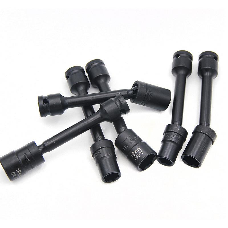 Schlag-Dreh-Sechskant-Steckkopf-Adapter 1/2-Zoll Antrieb Kardangelenk Cr-Mo Stahl Schraubenschlüssel Konverter 12-19mm