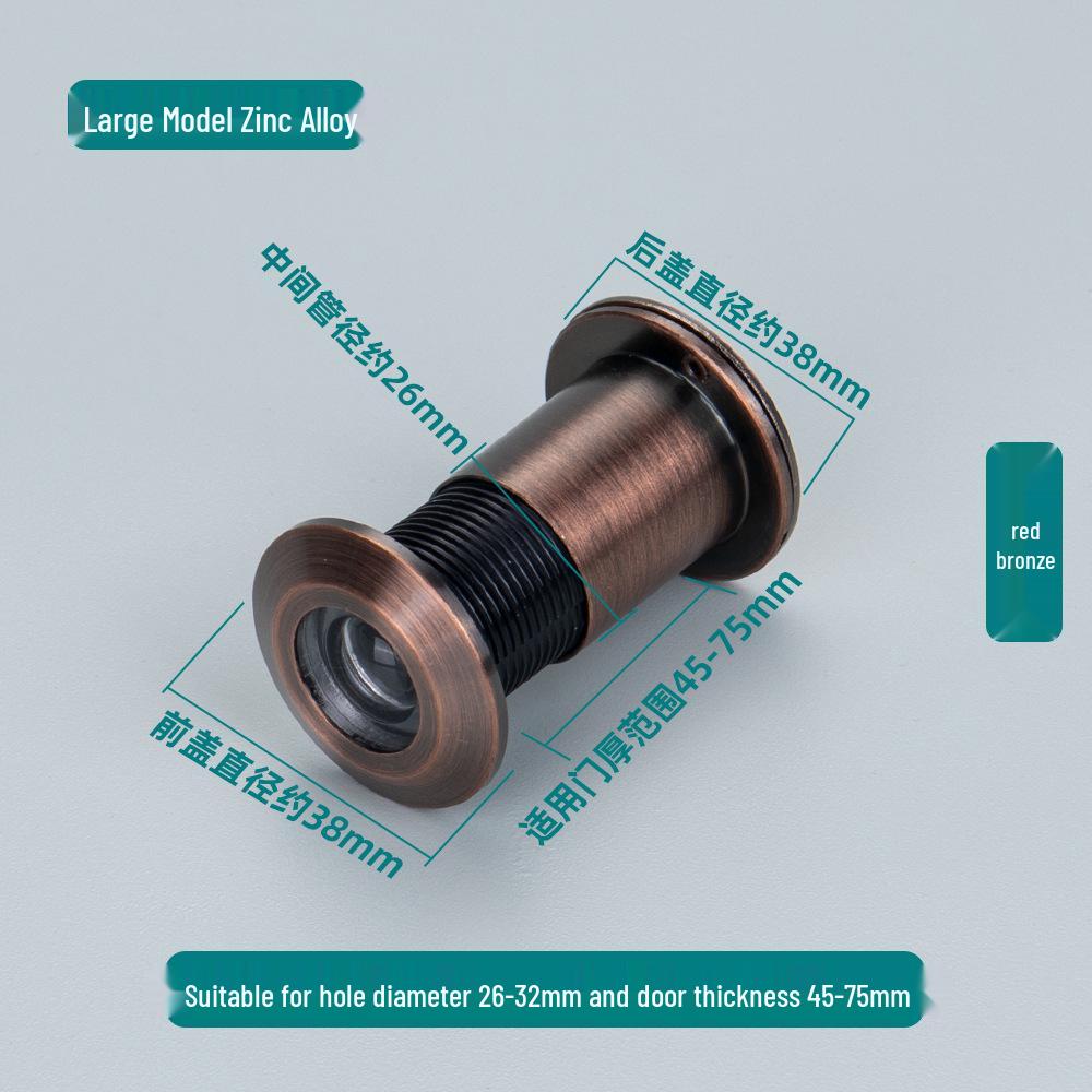 Universal Anti-Theft Peephole: Adjustable Door Viewer for Hotels/Guesthouses, Interior To Exterior View, Anti-Pry Design.