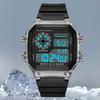 Electronic Sports Watch 12 24 Hours Waterproof Digital Wrist Watch with Luminous Alarm Timing Function Transparent Purple