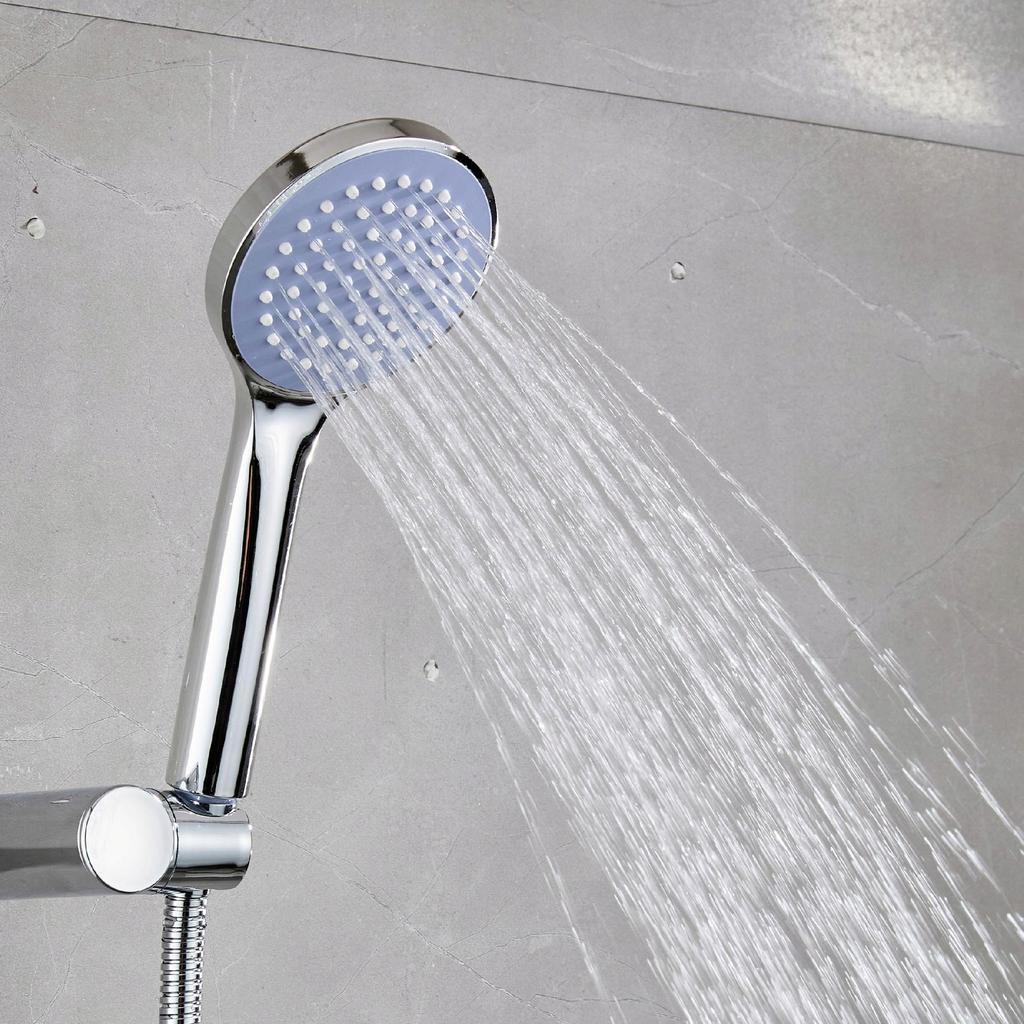 Light Purple Chrome Shower Head - Round Nozzles