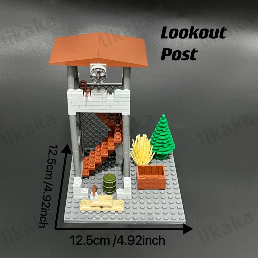 Klocki MOC Obszar Wojskowy Ograniczony Zestaw Klocków Wojskowych Zabawki dla Chłopców Prezenty Kompatybilne Klocki Broni Wojskowej