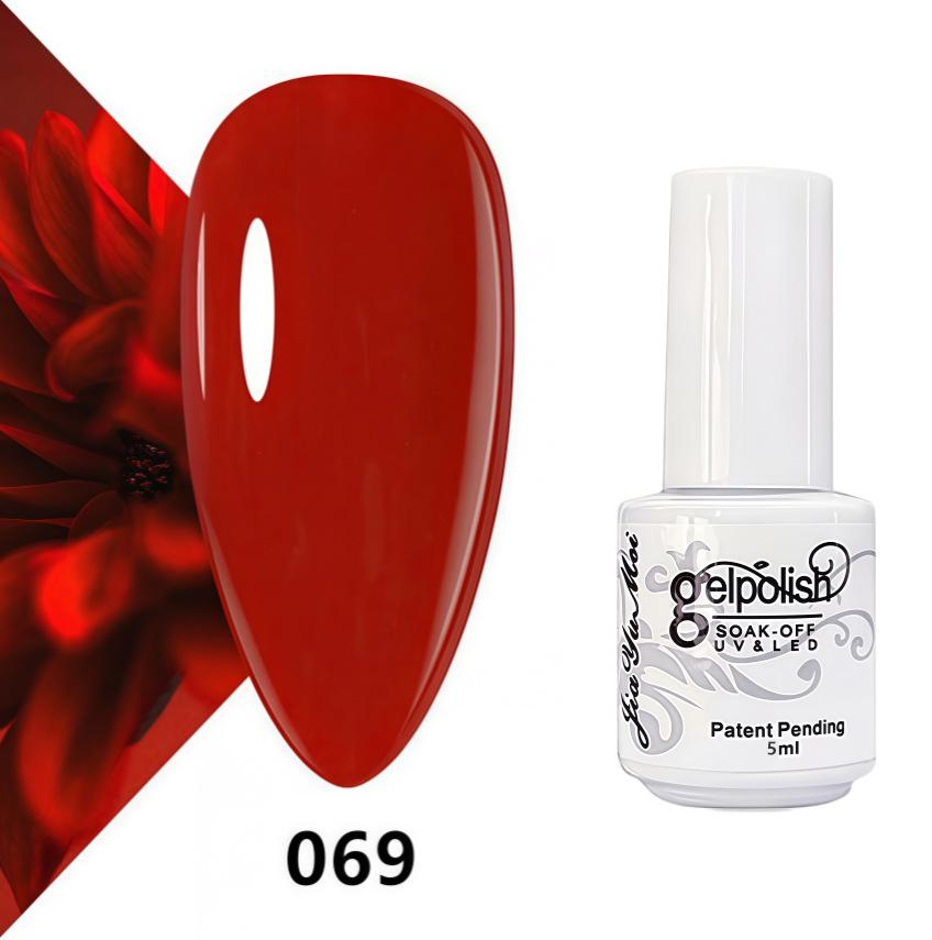 GELPOLISH Nail Art Set: Base, Top Coat, Transparent & White Gel Polishes