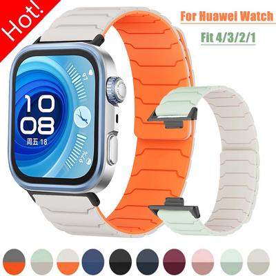 Magnetický smyčkový řemínek Pro Huawei Watch Fit4/3/2/1 Silikonový pásek Sportovní náramek Pro Huawei Fit3 Fit4 Fit4Pro Náhradní řemínek