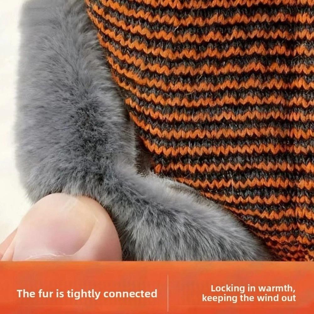 Imitation Otter Rabbit Hair Plush Thick Knee Protector Thermal Leg Warmers  Injury Recovery