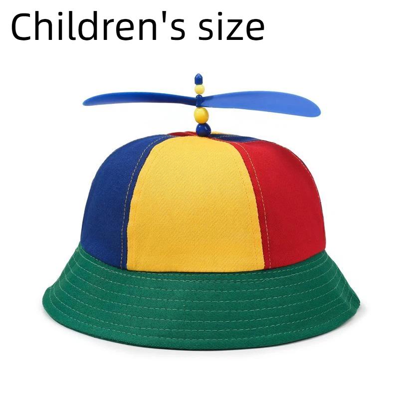 Fun Propeller Baseball Cap Fashion Color Block Bamboo Dragonfly Design Spring Autumn Breathable Hat for Hiking Cycling Use