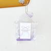 Cute PVC Photo Card Holder Transparent Glitter Kpop Idol Photo Sleeves Lace Tie Protective Display Sleeves Girls Gift