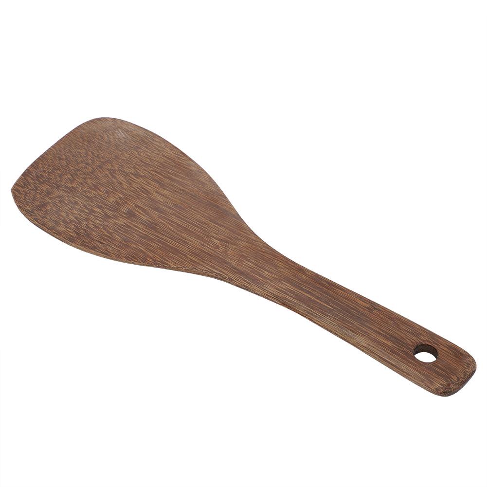 Kitchen Cooking Tool Shovel Wooden Spatula Fried Rice Turner Utensils (Round)