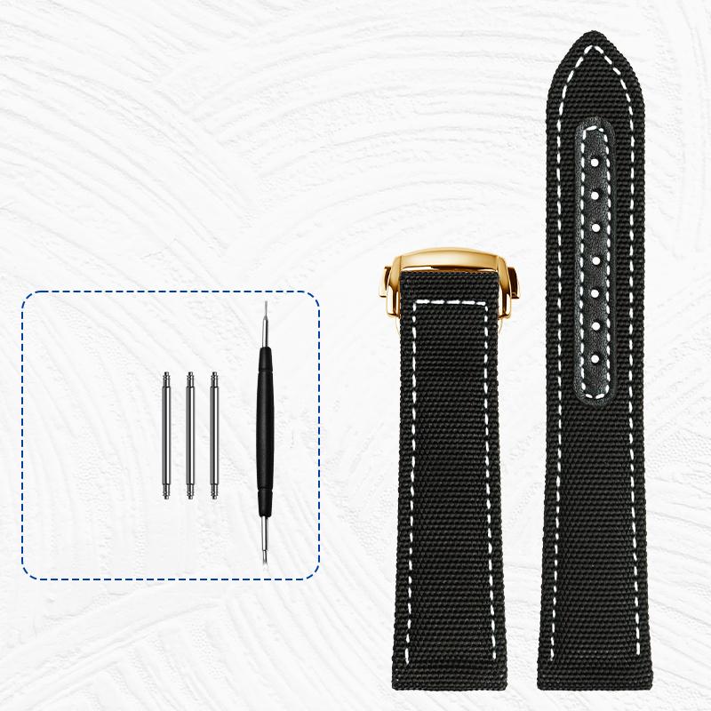 Cinturino in nylon per omega hamilton cinturino Tela Resistente Cinturino per orologio 20mm 22mm confortevole Cinturino in pelle fibbia pieghevole inferiore