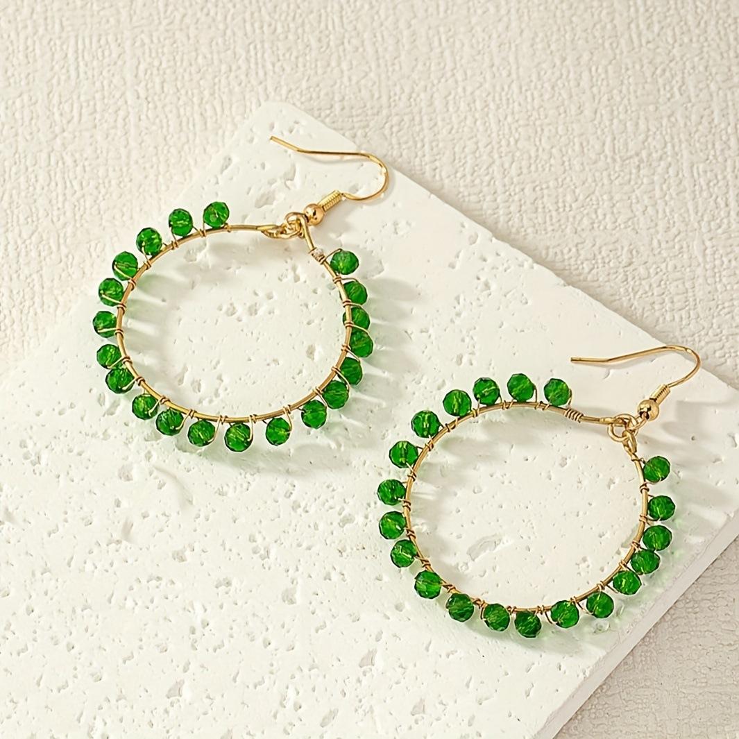 Japan and Korea fashion earrings crystal flash earrings simple temperament earrings high sense