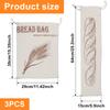 3Pcs New Bread Storage Bags Cotton Linen Homemade Bread Bags with Drawstring Food Grade Storage Bag for Sourdough Bread Storage