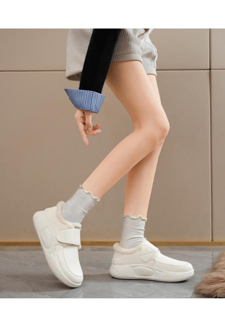 Women's Waterproof Velvet-Lined Snow Boots, 2025 Autumn/Winter Collection, Warm Large Size Cotton Shoes.