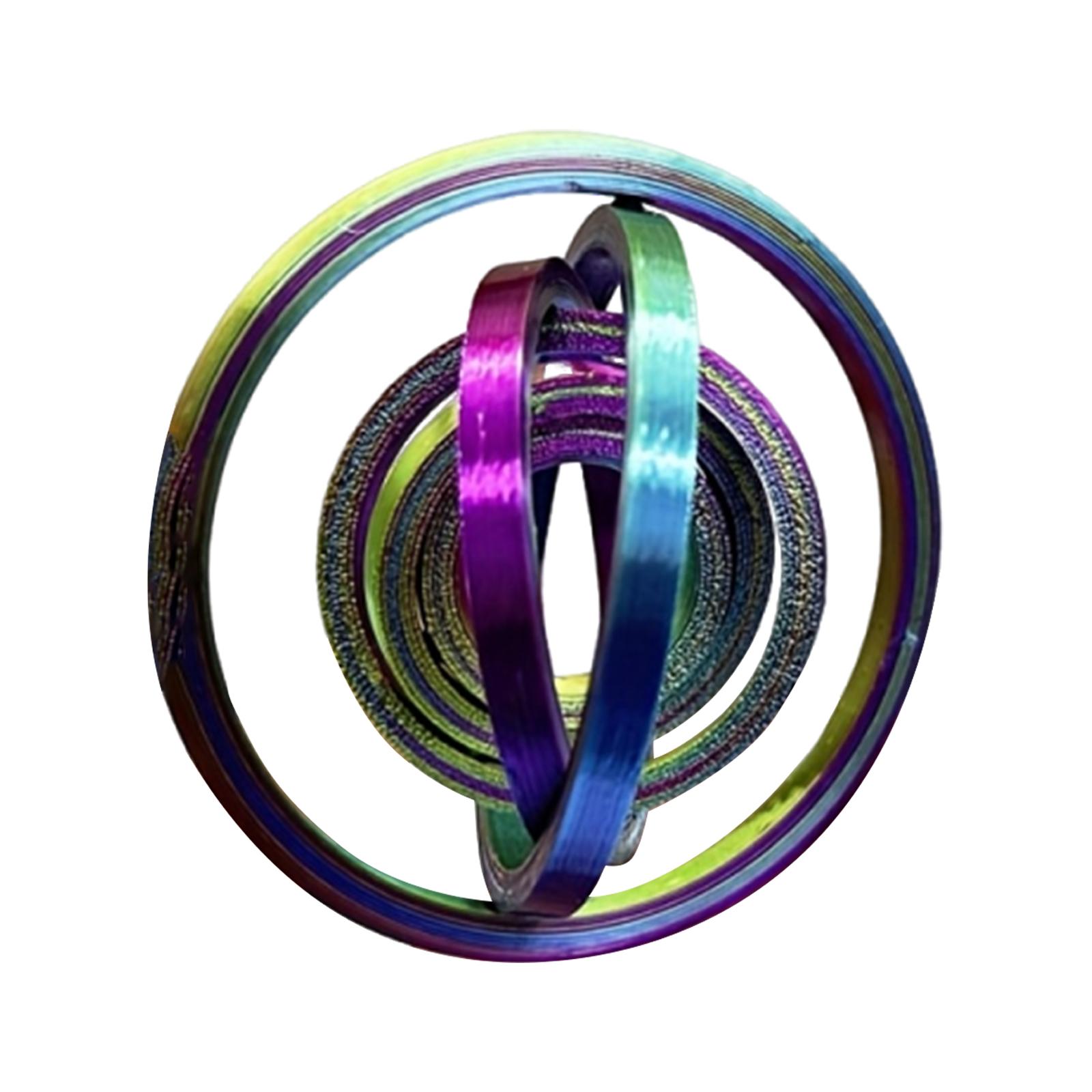 3D Printed Fingertip Rotating Colorful Decompression Ring