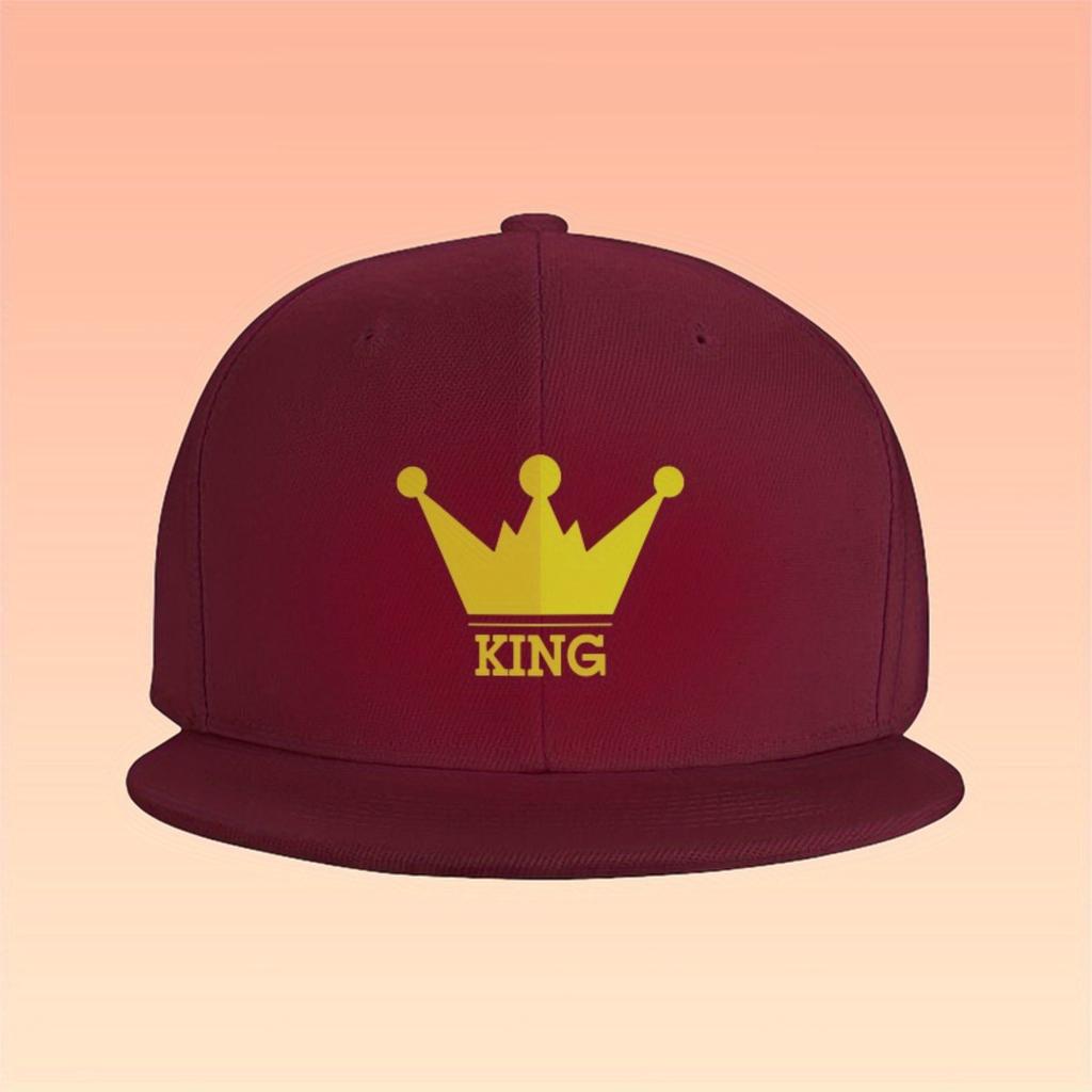 Krona Grafik Polyester Basebollkeps Justerbar Rak Skärm Hip Hop Snapback Hatt för Vardagssport