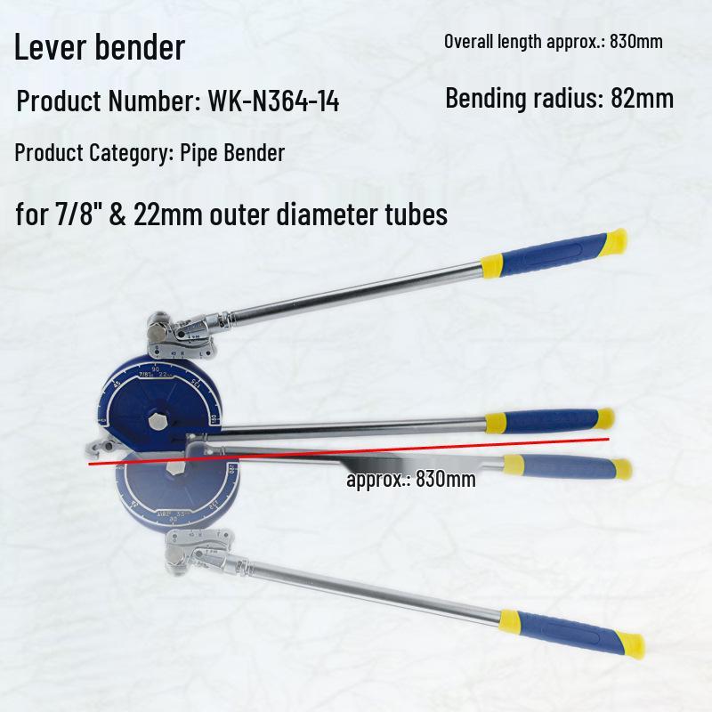 Saint-Ba Ruční ohýbačka trubek pro měď, hliník, ocel: Velikosti 6, 8, 10, 12, 19, 22