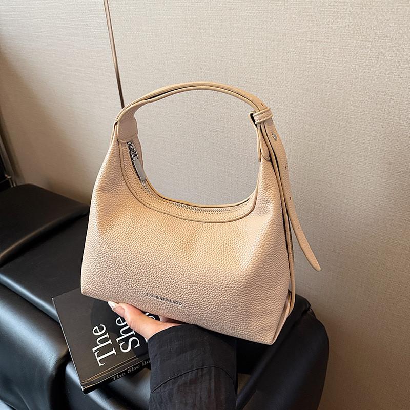 Small Vintage Dumpling Crossbody Bag With Sewn Details For Women