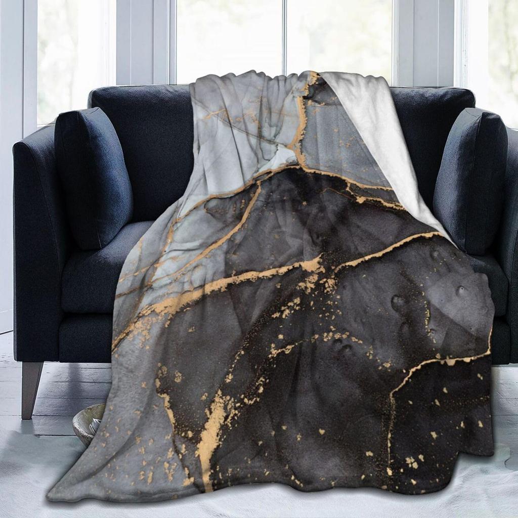 Marble Blanket Marbling Plush Nap Blanket Soft Lightweight Fluffy Flannel Fleece Throw Blanket for Sofa Couch Bed Camping Travel