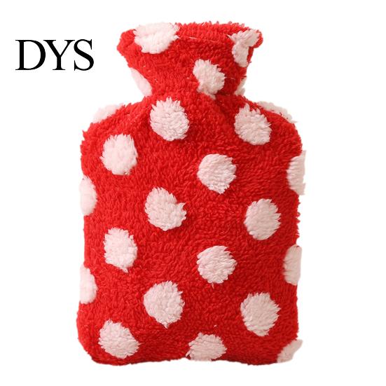 Thickened Hot Water Bottle 500/1000/2000ML Christmas Bottle, PVC Bag with Plush Cover, Leak Proof Pouch Long Lasting Heat Retention, Winter