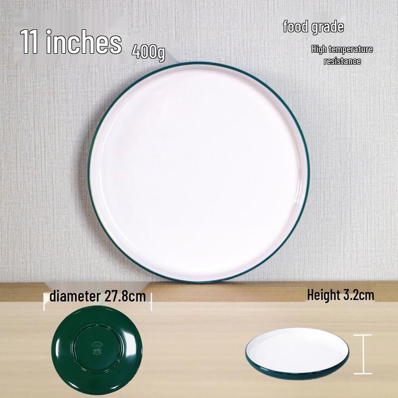 777 Two-tone Melamine Round Plate