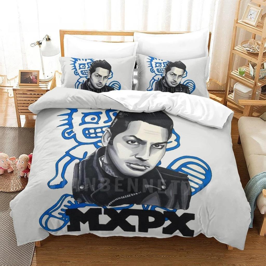 3D-printad Rockmusik Mxpx Sängkläder Set Enkel Tvåbädds Full Queen King Size Sängset Vuxen Barn Sovrum Påslakan Set Hemtextilier