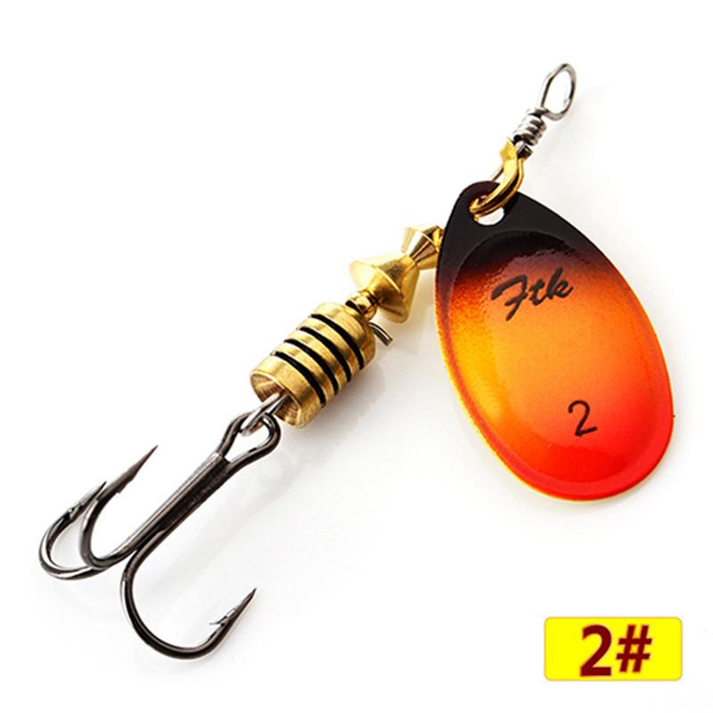 

Риболовна блешня Mepps FTK 1/5 шт. Різні кольори басових приманок Size 2 помаранчевий