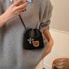 Süße Bär Schleife Handtasche Cartoon Mini Umhängetasche Verdickte Plüsch Umhängetasche Kinder