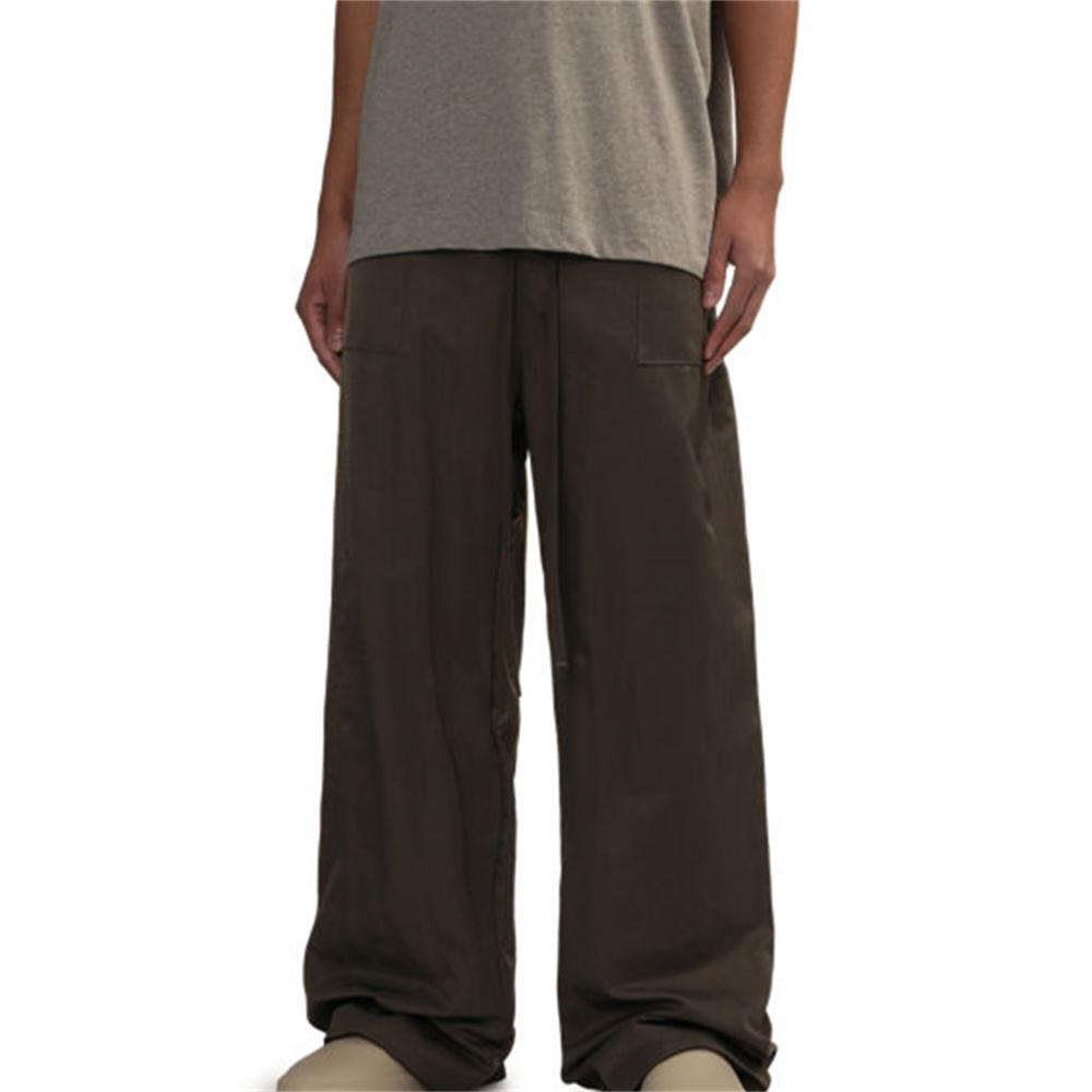 Fear Of God Essentials Letter Logo Minimalist Versatile Comfortable Solid Color Basic Drawstring Casual Pants Men bottoms ESSPTHO805NMO