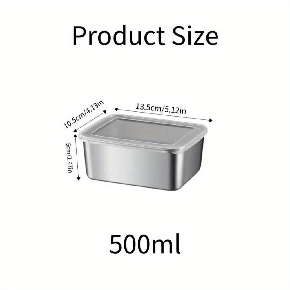 5pc Stainless Steel Food Storage Containers Set - Airtight BPA-Free Lunch Boxes for Meal Prep, Camping & Office, Dishwasher Safe