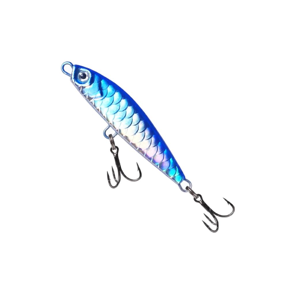 Fishing Jig Metal Lure Saltwater Boat Fishing Bait with Treble Hooks Various Weights for Long Distance Casting and Sea Fishing