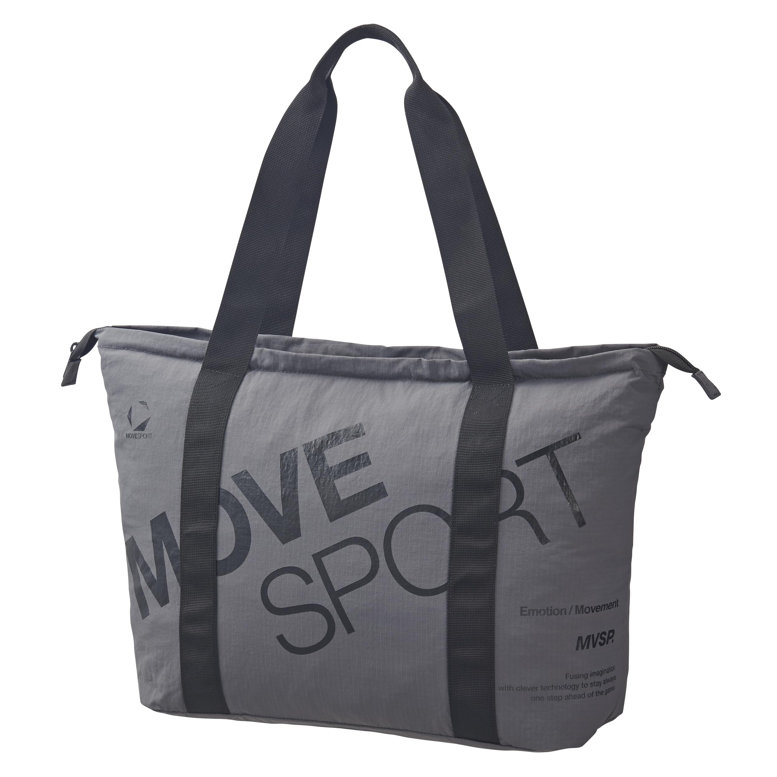 

Move Sports Pocketable Tote Bag by Pocketable Tote Bag with Zipper Integrated Storage Large Compact Eco Shopping Bag for GY00 Descente, Closure,