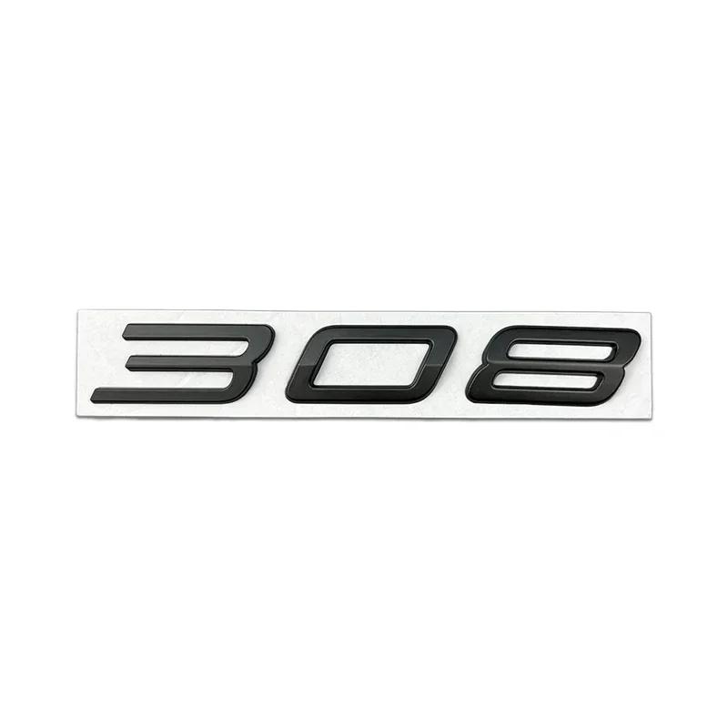 AAXI1 3D Car Rear Trunk Emblem Sticker for Peugeot 308 Auto Metal Letter Badge Decal Exterior Decoration