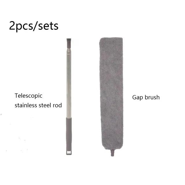 Multifunctional Microfibre Brush Gap MopTelescopic Washable Duster Long Extendable 250 Cm for Spider Web Remover Dust Cleaning