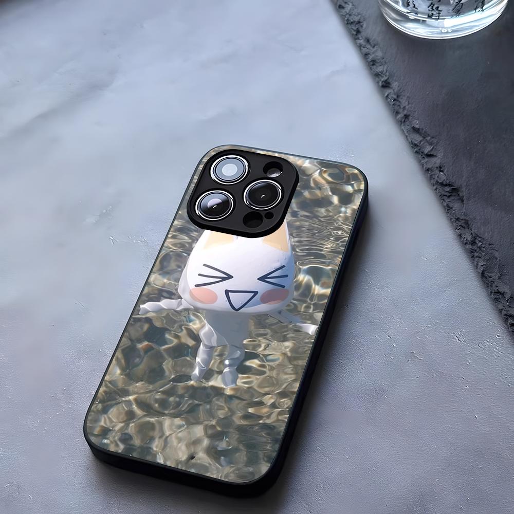 INS Cute Toro Inoue Cat Phone Case Tempered Glass For IPhone 17 13 14 16 12 15 11 Pro Max Plus Mini X XR SE2020 Coque