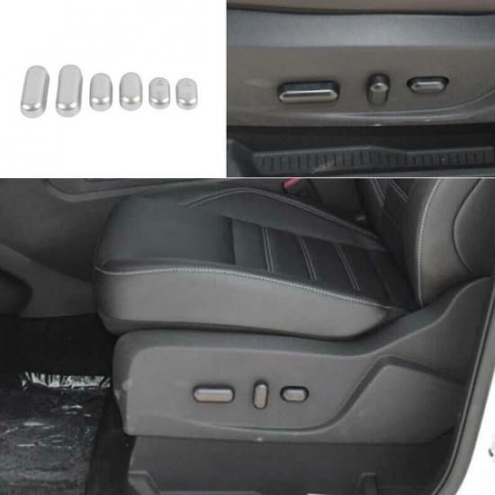 Matte Silver For Ford Escape Kuga 2013- Seat Adjust Handle Button Cover Trim