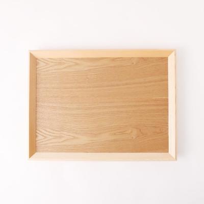 Yamaya Lackware Tablett, Holz, Naturholz, Rechteckig, 31,5 cm x 21,5 cm