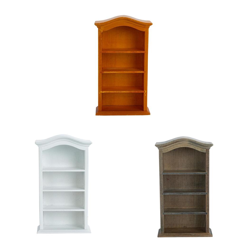 Puppenhaus Miniaturmöbel Bücherregal Mit Holzhandwerksdekor Für Sammler