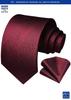 [Enlision] Men's Red Tie and Pocket Square Set - Solid Silk, Stylish, Wide Red, Perfect for Weddings, Job Hunting, Entrance Ceremonies, Graduation