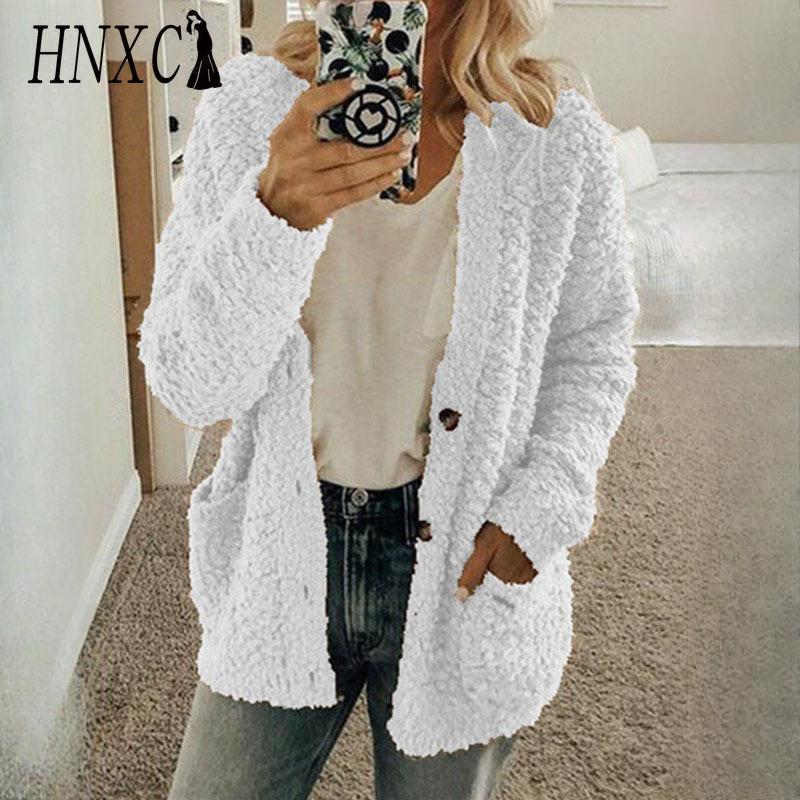 HNXC Dame Vintage Casual rutenettmønster Høst Vinter Langermet Jakker & Kåper