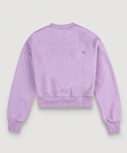 ROVVE Cropped Signature Embo Sweat Shirt (Purple)