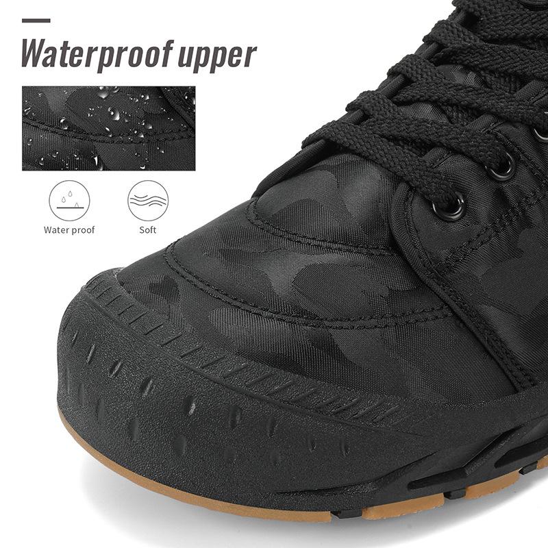 Stivali da Neve da Esterno Stivali Casual Impermeabili Corti e Medi da Uomo Scarpe da Uomo con Caldo Pelo Ispessito Scarpe di Cotone del Nord-Est