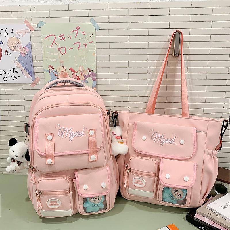 School bag high value high school student Korean ins sweet sister two-piece back