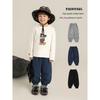 Youyou Boys' Solid Pleated Casual Jogger Pants