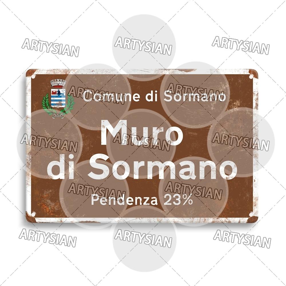 

Tour de France Cycling Race Cycling Landmark Metal Plaque Road Signs Austria Italy Alpe d Huez Alto de L Angliru Poggio 7.8x11.8inch