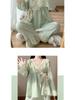 Women's Autumn Princess Style Long Sleeve Pajama Set - Sweet Retro Kimono Design