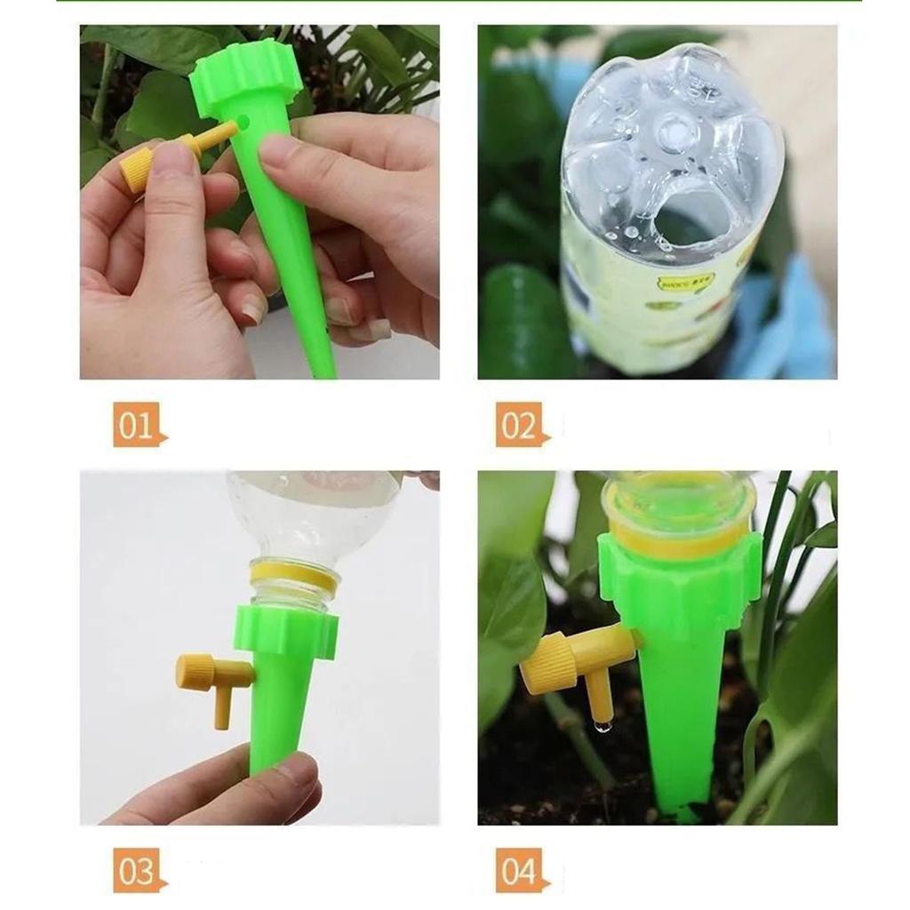 10Pcs Automatic Water Dropper PP Irrigation Waterer with Adjustable Valve for Household Plants